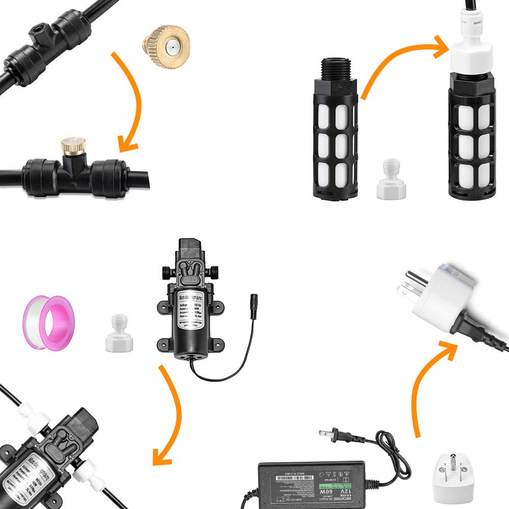 ACBungji pump size comparison next to bottle showing compact portable design