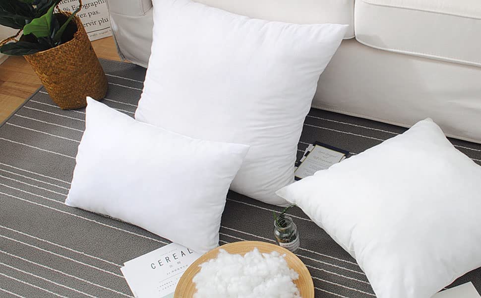 ACCENTHOME close-up of 7D polyester fiberfill texture for lasting loft benefit