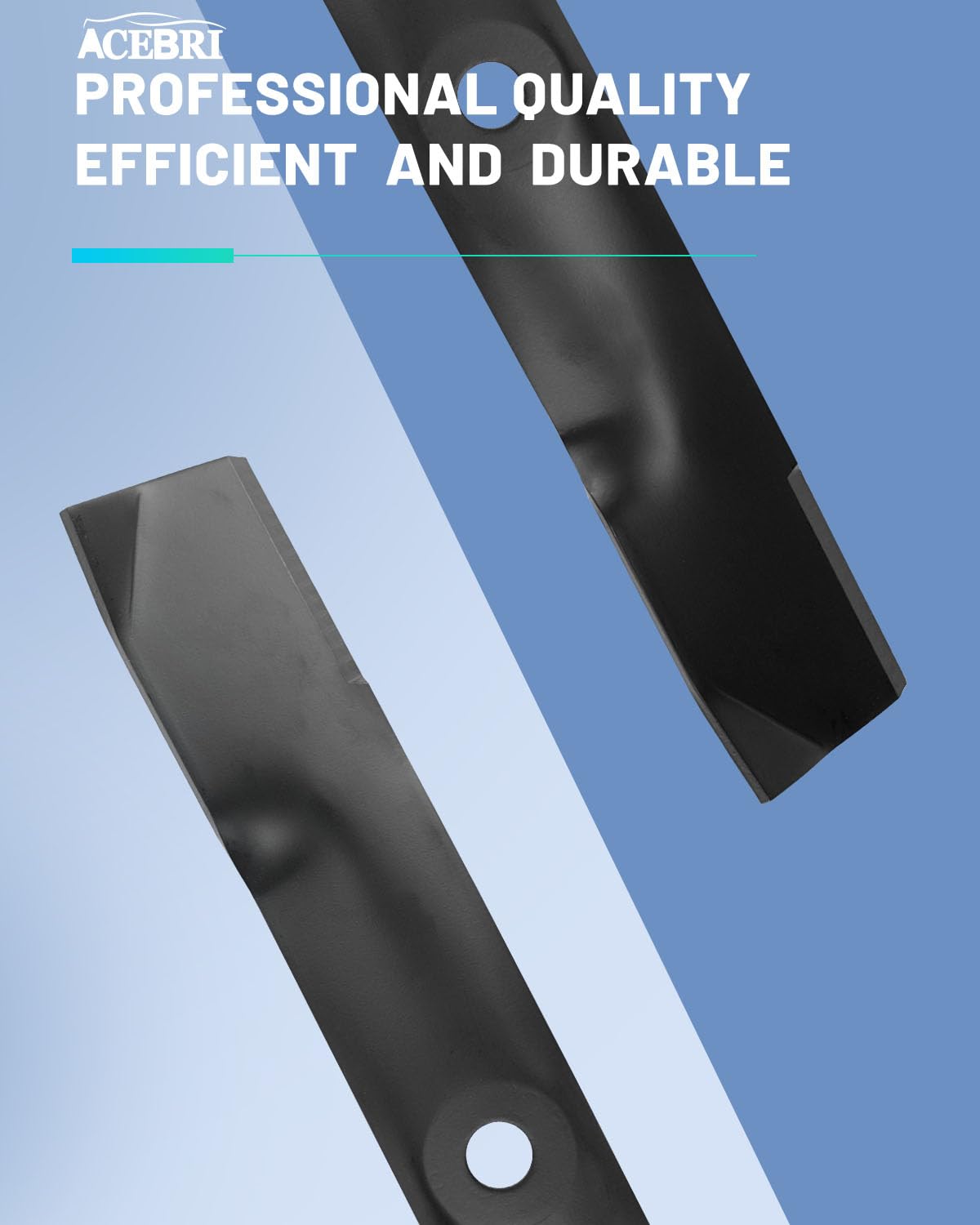 ACEBRI blade next to measuring tape showing 19-inch length for correct sizing
