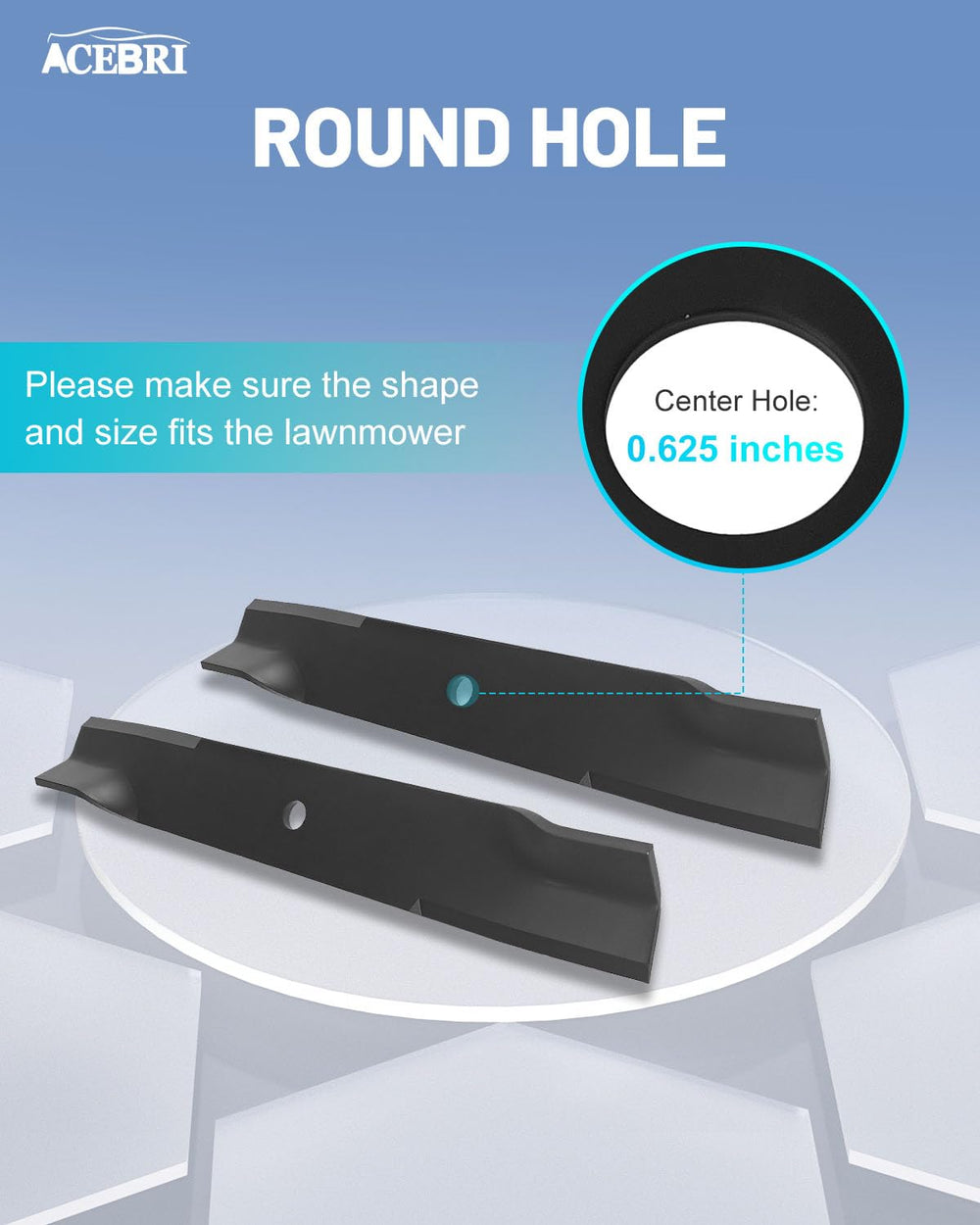 ACEBRI cross-section showing blade thickness for durability