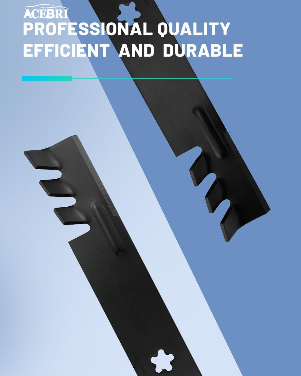 ACEBRI blade thickness comparison showing durable construction and longevity
