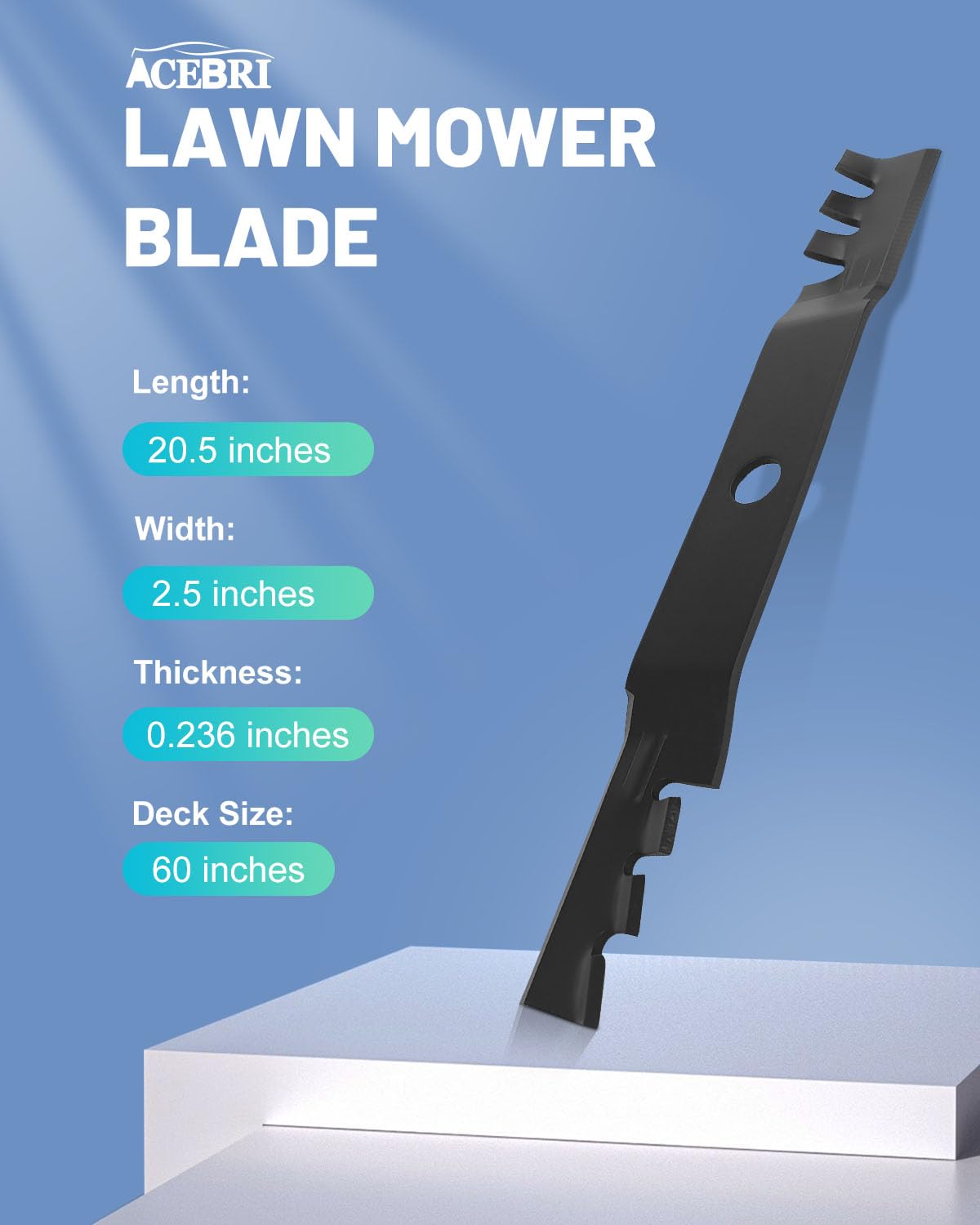 ACEBRI detailed view of 1.125 inch center hole for secure mounting