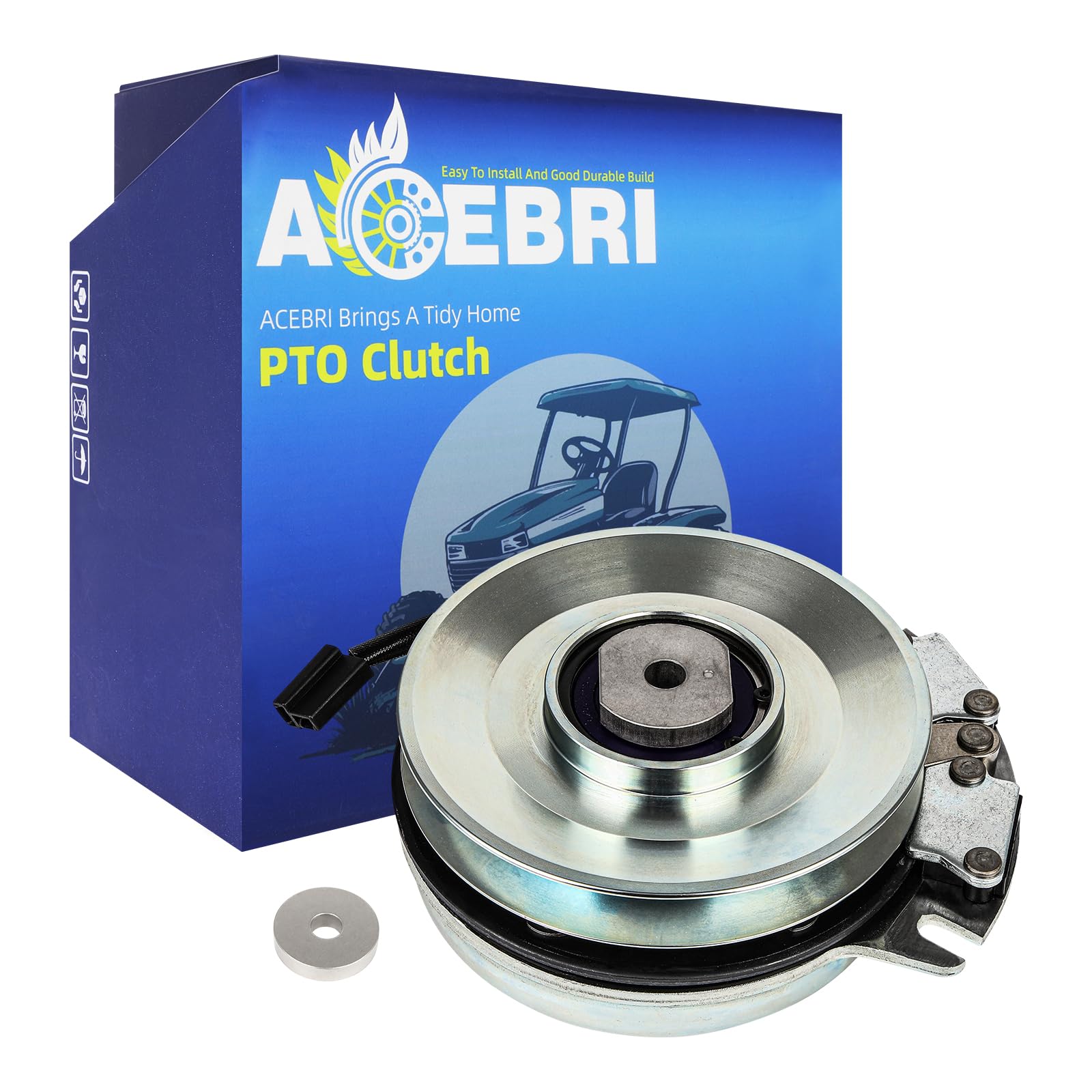 ACEBRI clutch front view showing mounting holes and reliable fit