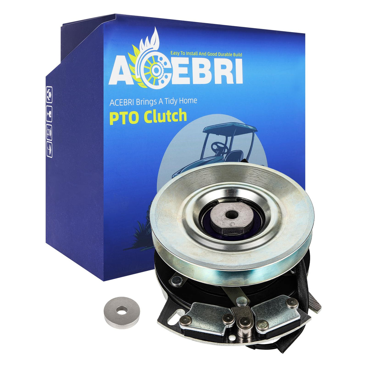 ACEBRI front view PTO clutch showing fit and replacement benefit