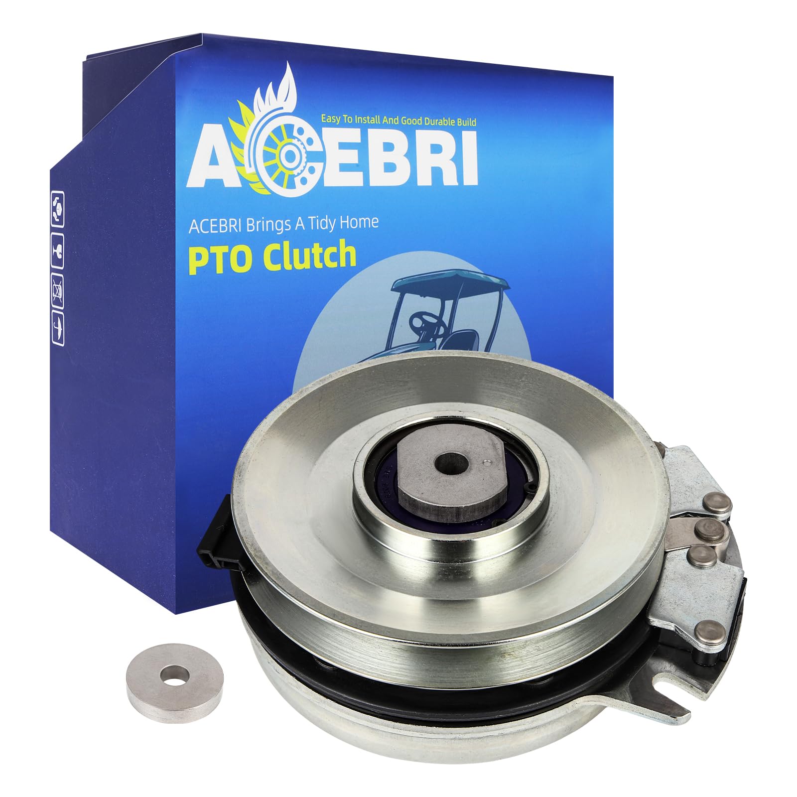 ACEBRI PTO clutch front view showing solid construction and easy fit