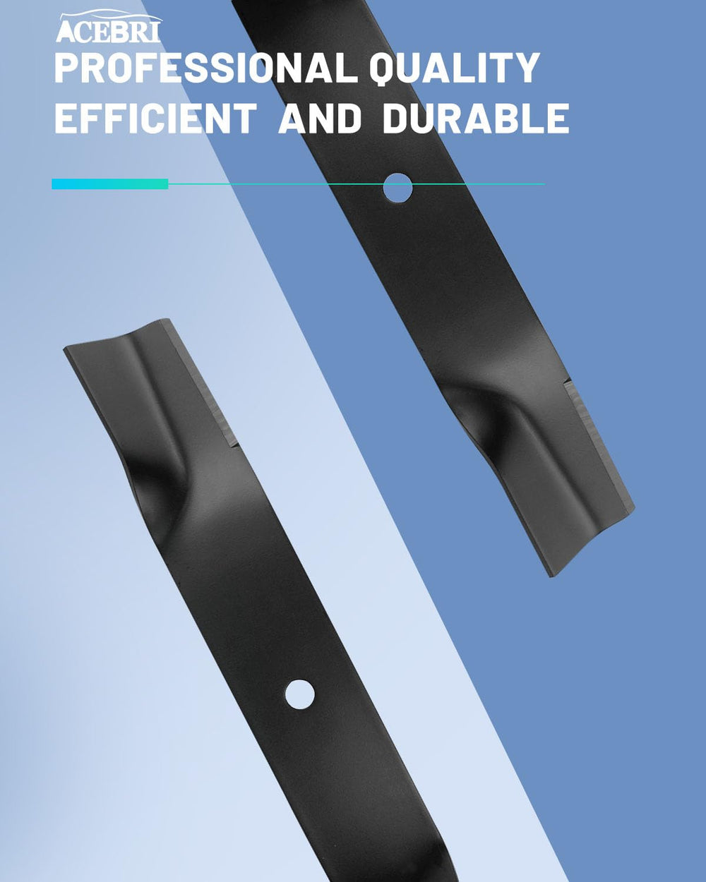 ACEBRI side profile showing high-lift curve for improved bagging airflow