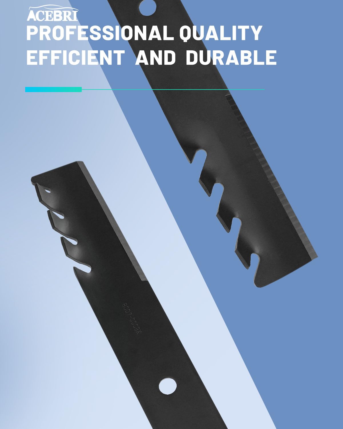 ACEBRI blade beside ruler showing 21 inch length for exact fit benefit