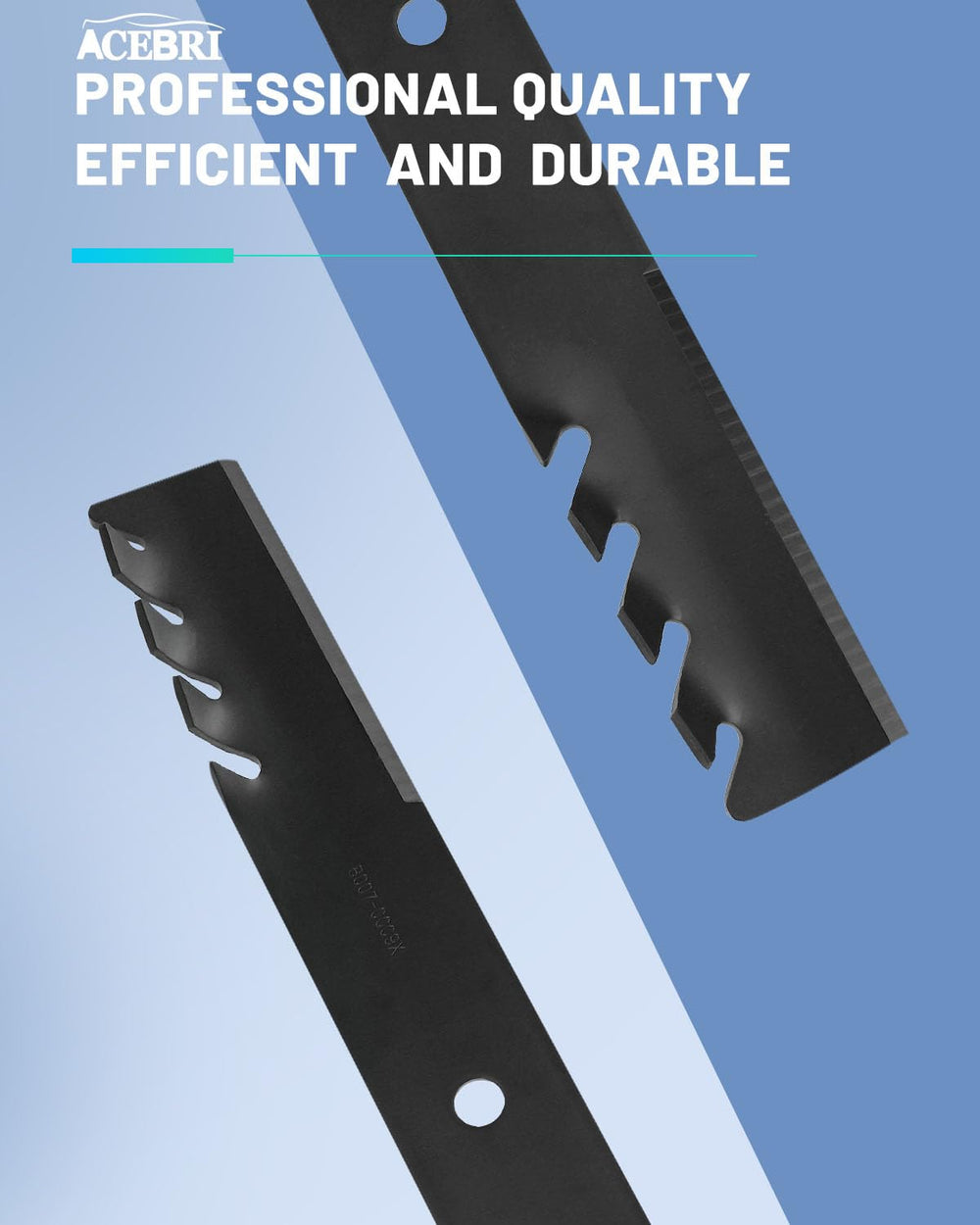 ACEBRI blade beside ruler showing 21 inch length for exact fit benefit
