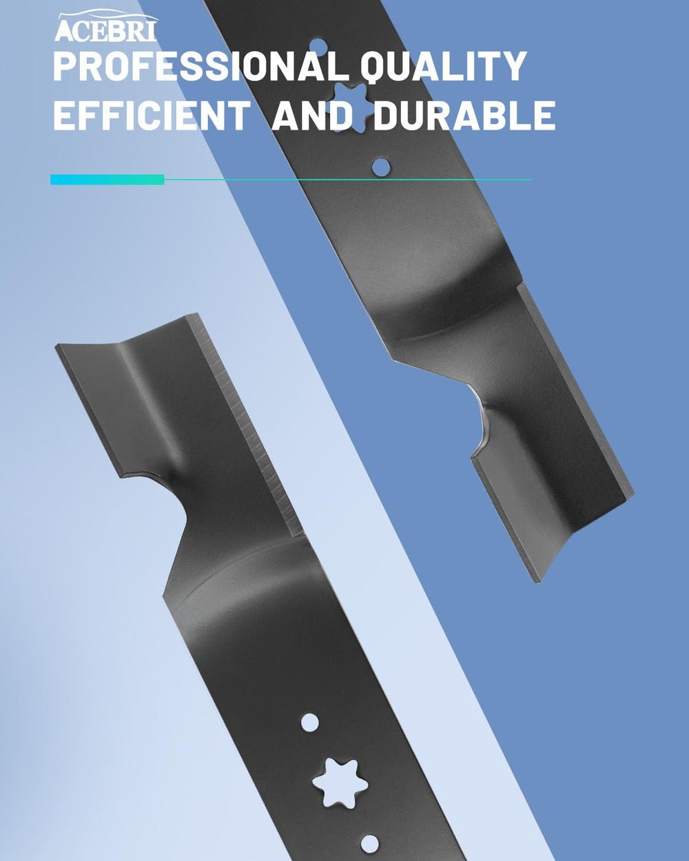 ACEBRI blade next to ruler showing 18.5 inch length for correct sizing
