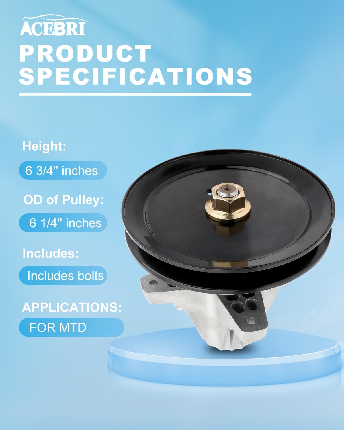 ACEBRI close-up of bearing and seal detail delivering smoother rotation and longer life