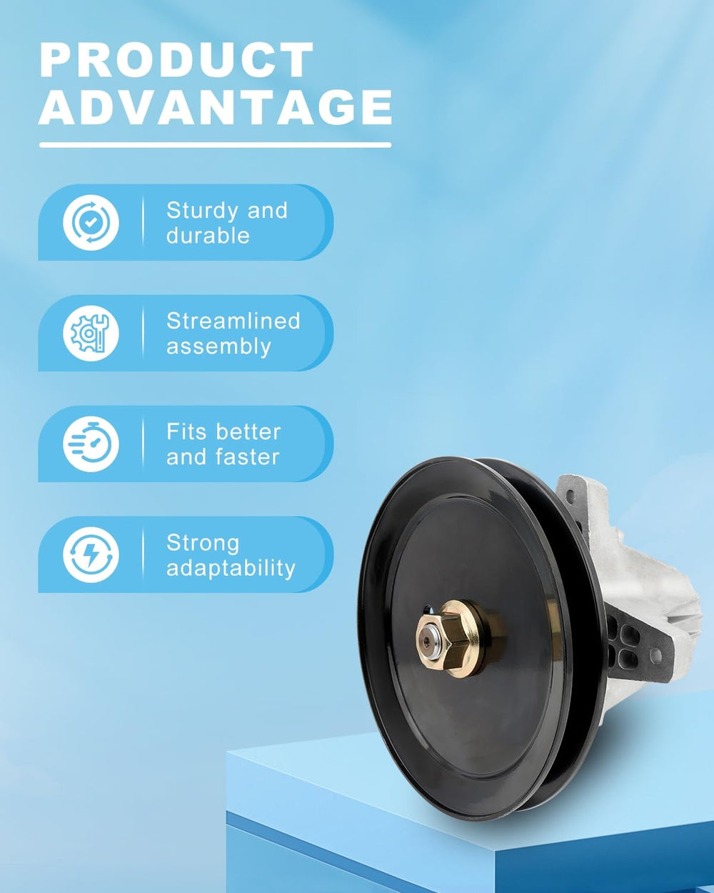 ACEBRI spindle side profile with dimensions to confirm compatibility and precise fitment