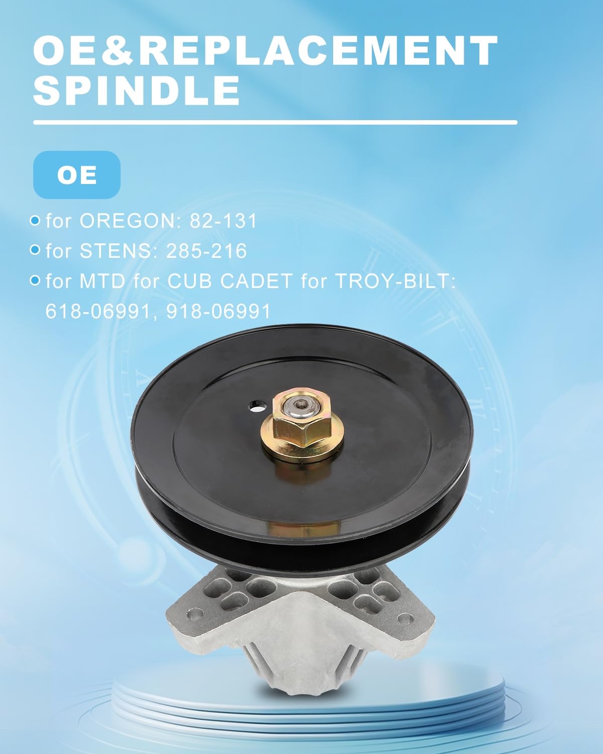 ACEBRI spindle with blade assembly demonstrating restored blade stability