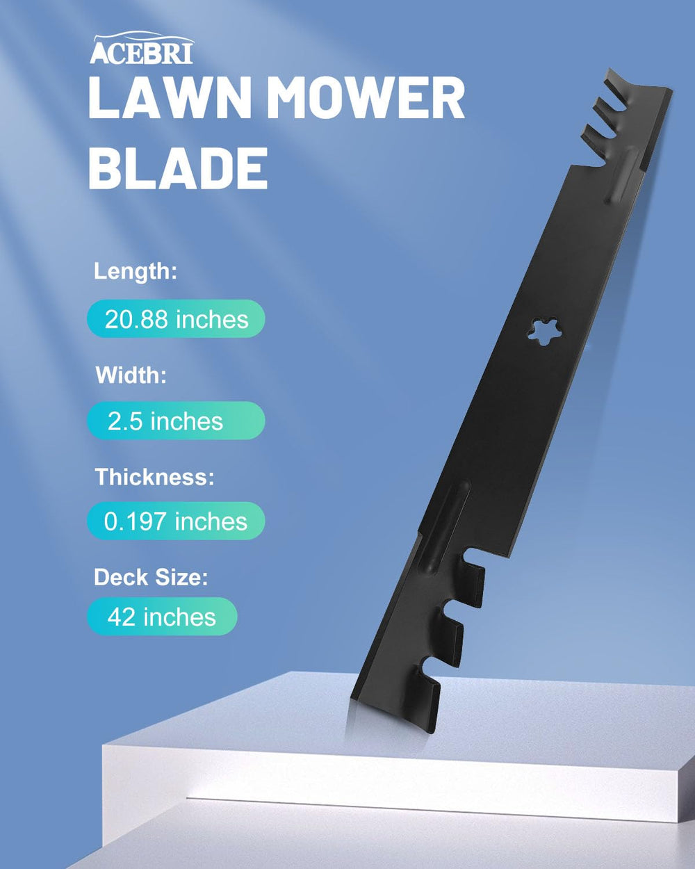 ACEBRI blade five-point star center hole detail ensuring secure hub fit