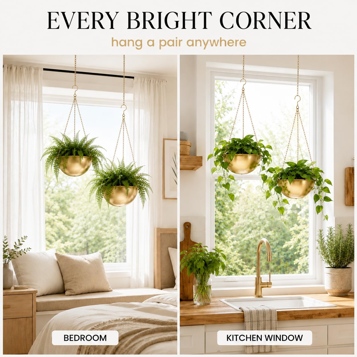 AceList ceiling-mounted planters in living room creating layered decor impact