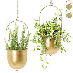 AceList gold planter front view showing clean modern shape and display benefit