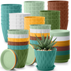 Acellegic front view of 48-pack 4-inch pots showing neat organized set, saves time