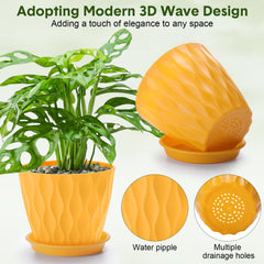 Acellegic pot paired with matching saucer catching water, protects surfaces