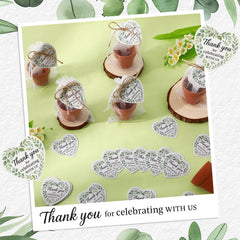 Acellegic thank-you card and plant tag detail for personalized messages
