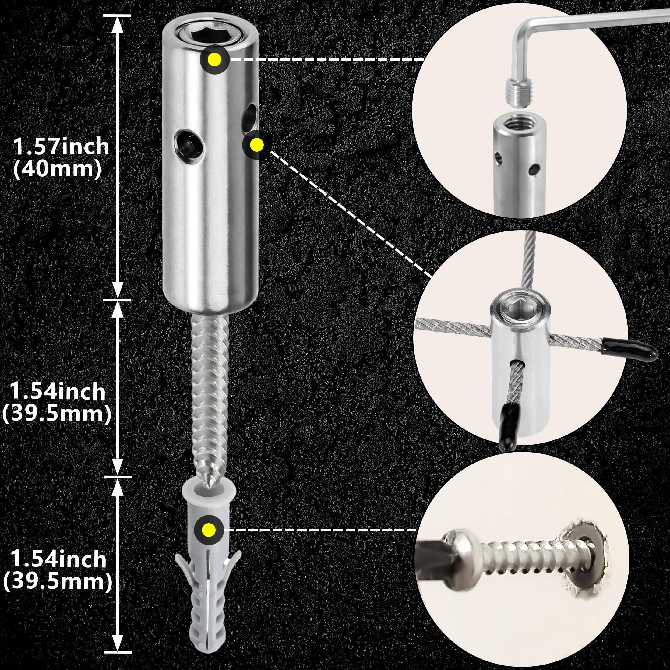 Acemaker kit components laid out showing anchors screws end caps and tools