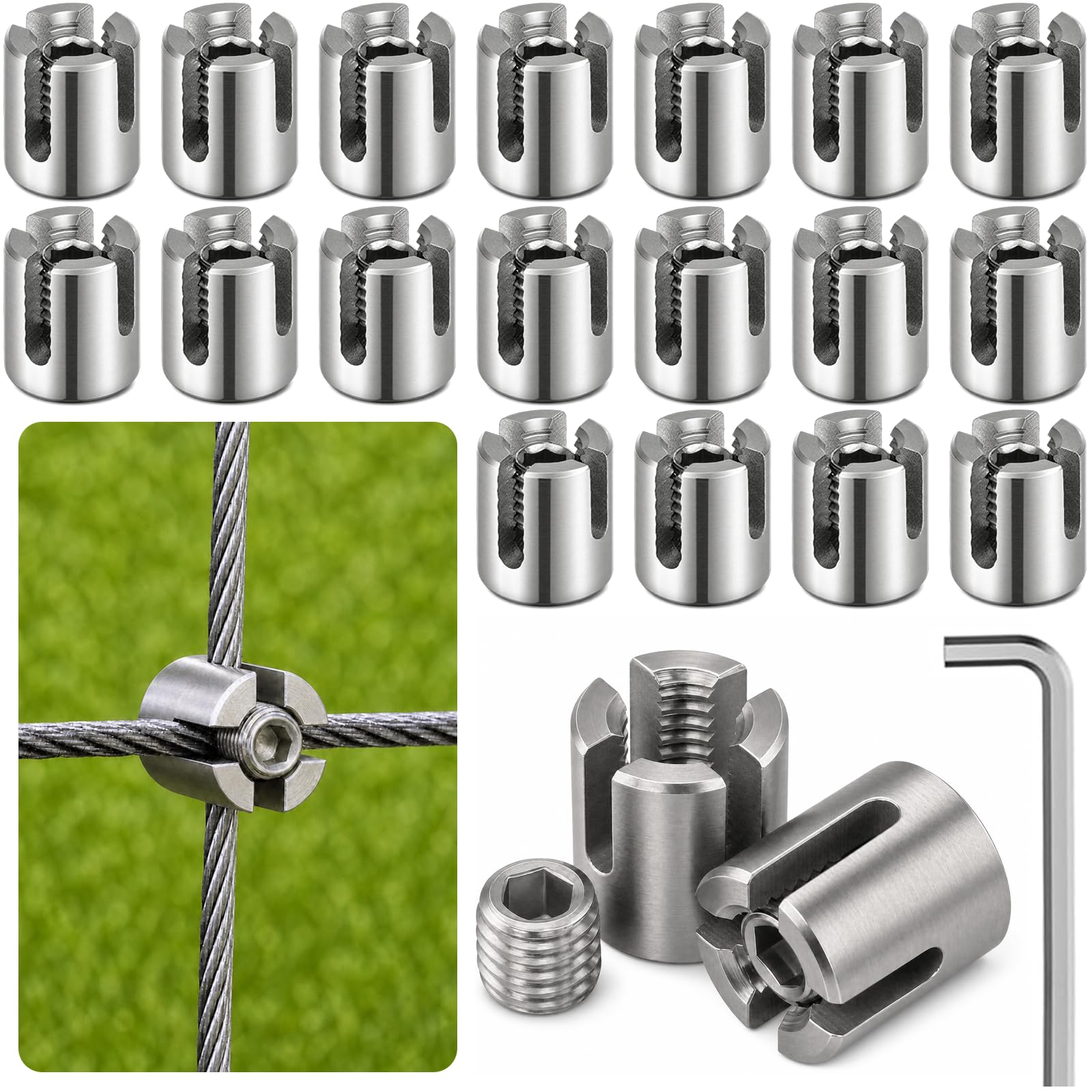 Acemaker front packaging showing 20-piece clamp kit and included Allen key for quick installation