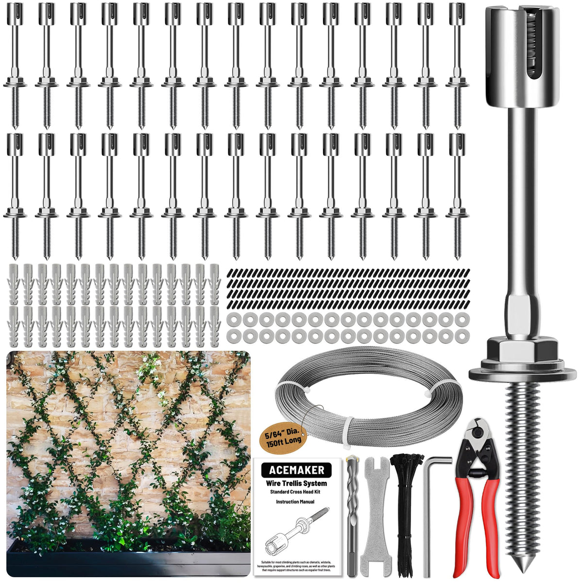 Acemaker front packaging showing full trellis kit components and benefits