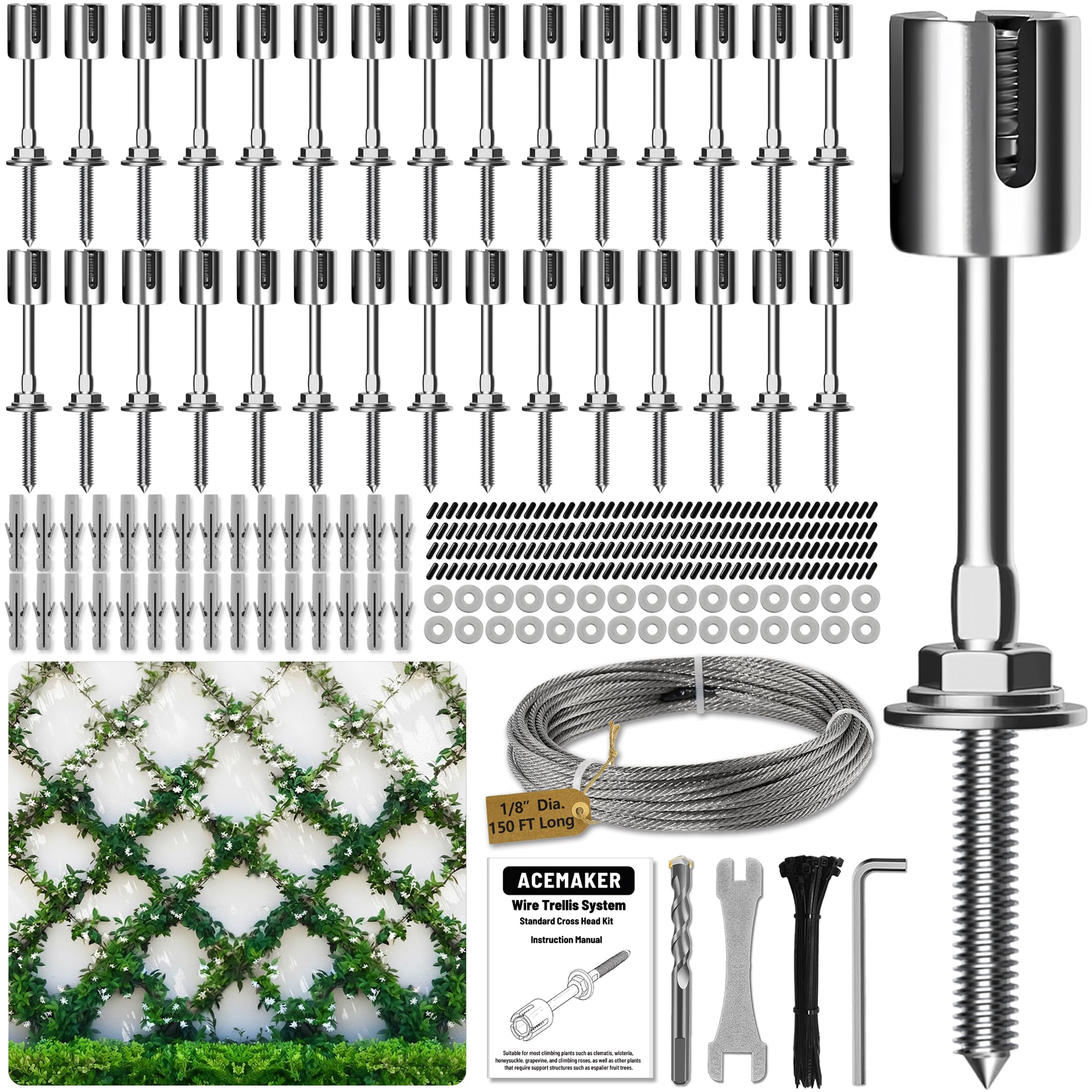 Acemaker front packaging showing complete trellis kit benefits