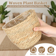 AceOrbit basket with potted plant in use showing stylish indoor plant display advantage