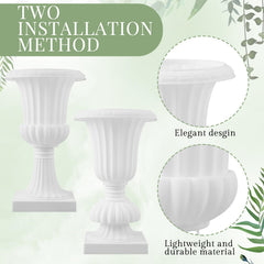 AceOrbit urn staged with flowers demonstrating event-ready aesthetic and visual height