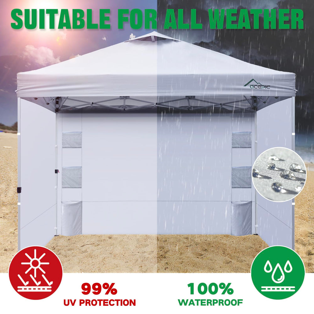 Acepic sidewall beside a chair showing scale and full 120x79 inch coverage