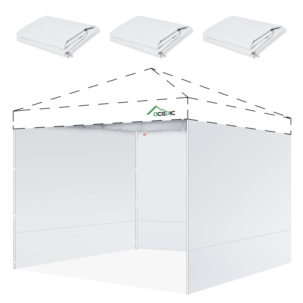 Acepic front view of white sidewall showing full panel and clean finish for professional look