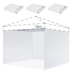 Acepic front view of white sidewall showing full panel and clean finish for professional look