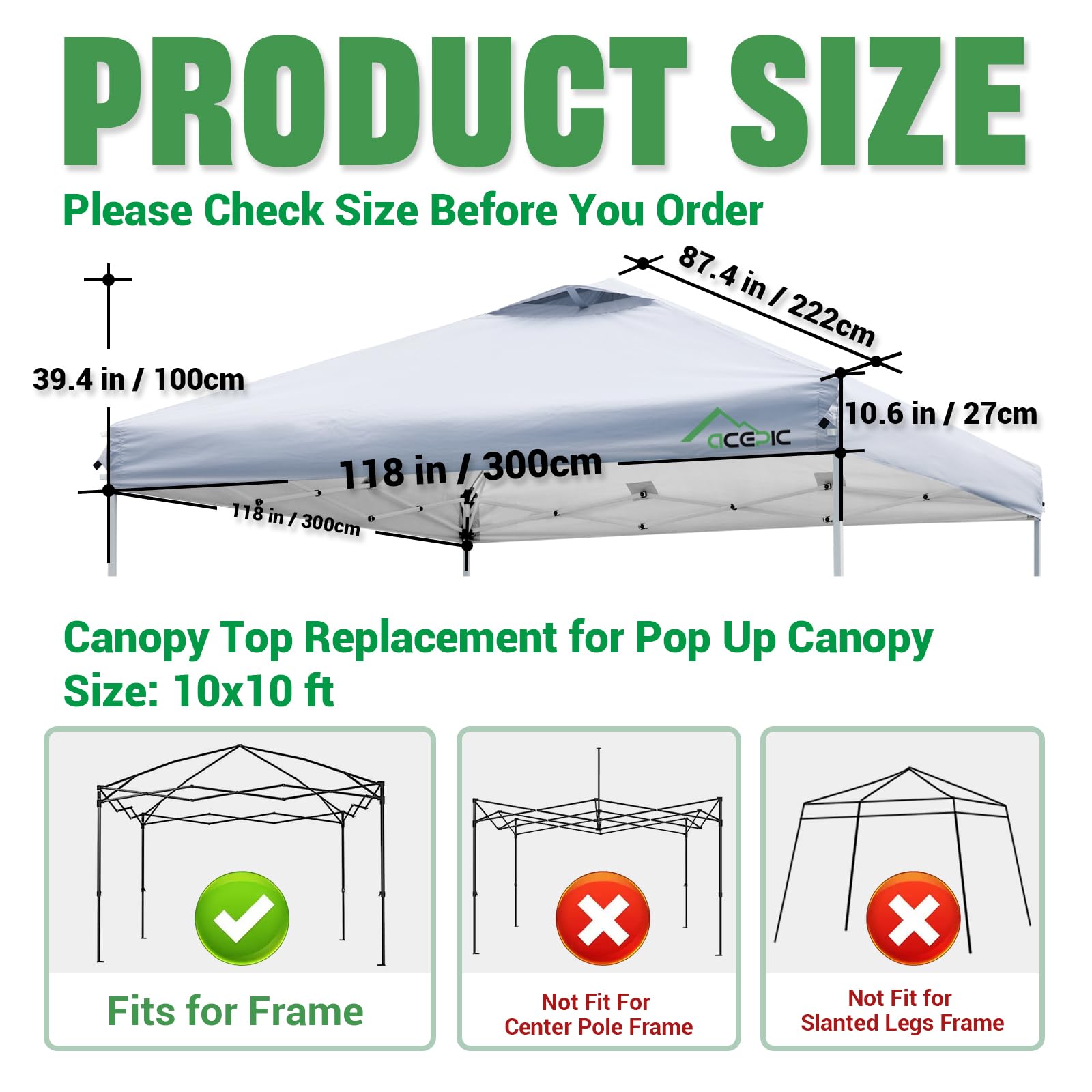 Acepic canopy vent detail closeup improving airflow and reducing heat under canopy