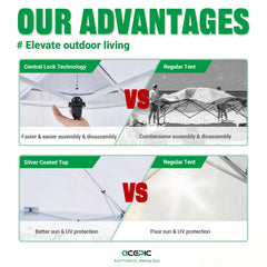 Acepic canopy air vent top view demonstrating airflow to reduce heat under canopy