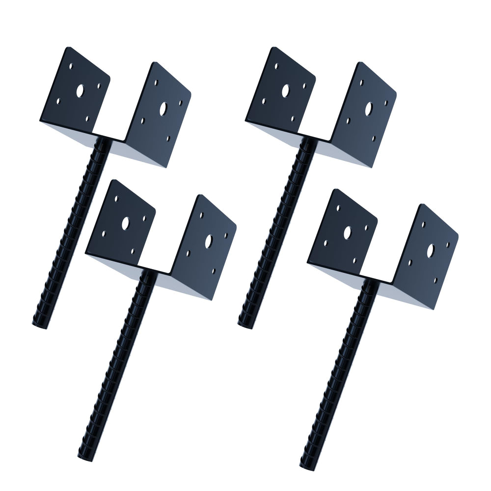Acheterry front view of U-shape anchor showing clean bracket and powder coat for durability