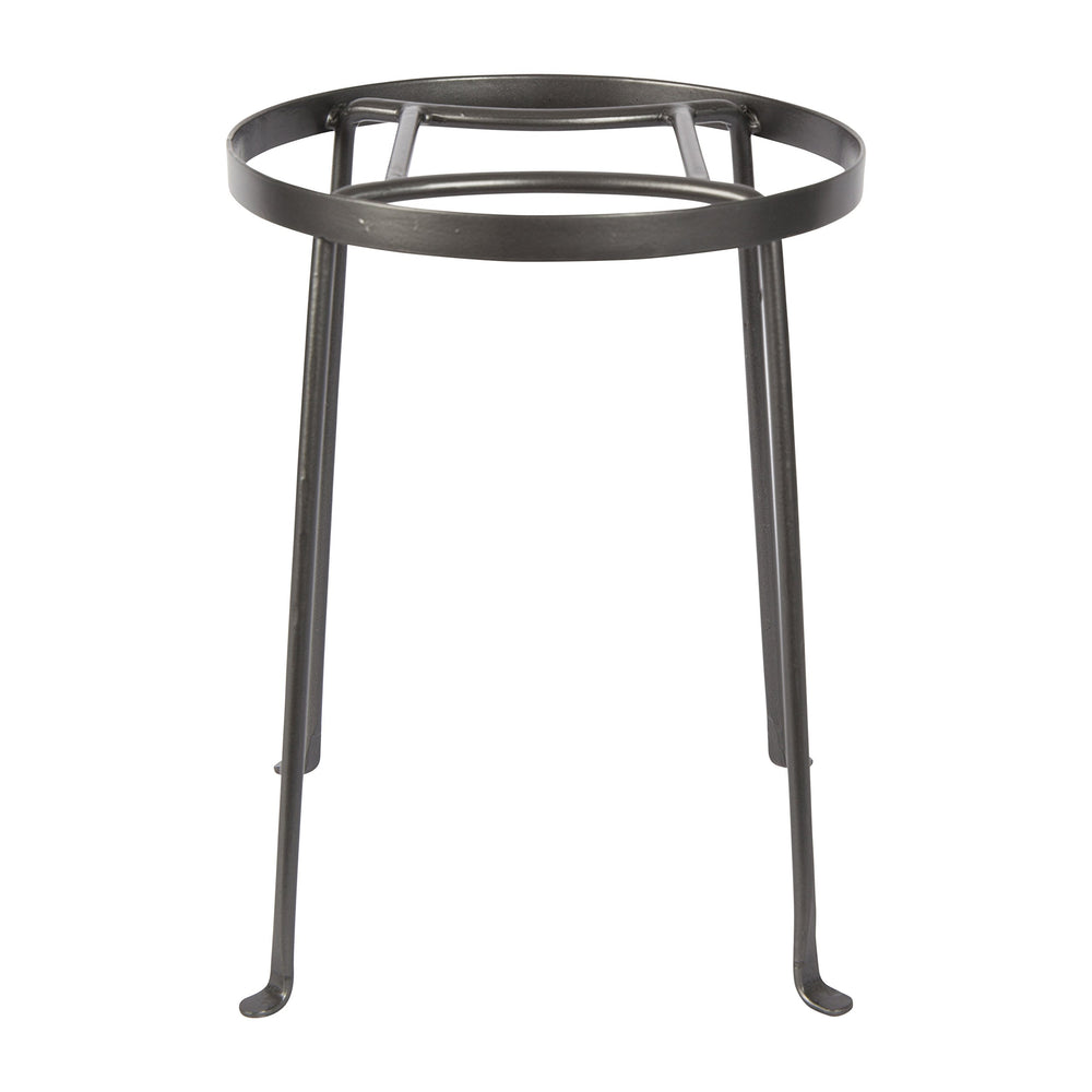 Achla Designs Argyle plant stand front view showing graphite finish and stable legs