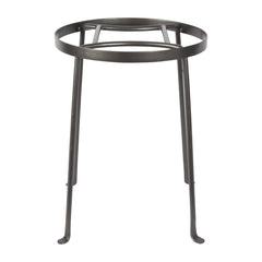 Achla Designs Argyle plant stand front view showing graphite finish and stable legs