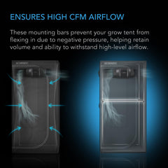 AC Infinity detailed shot of support clamp showing reinforced grip and doubled weight capacity