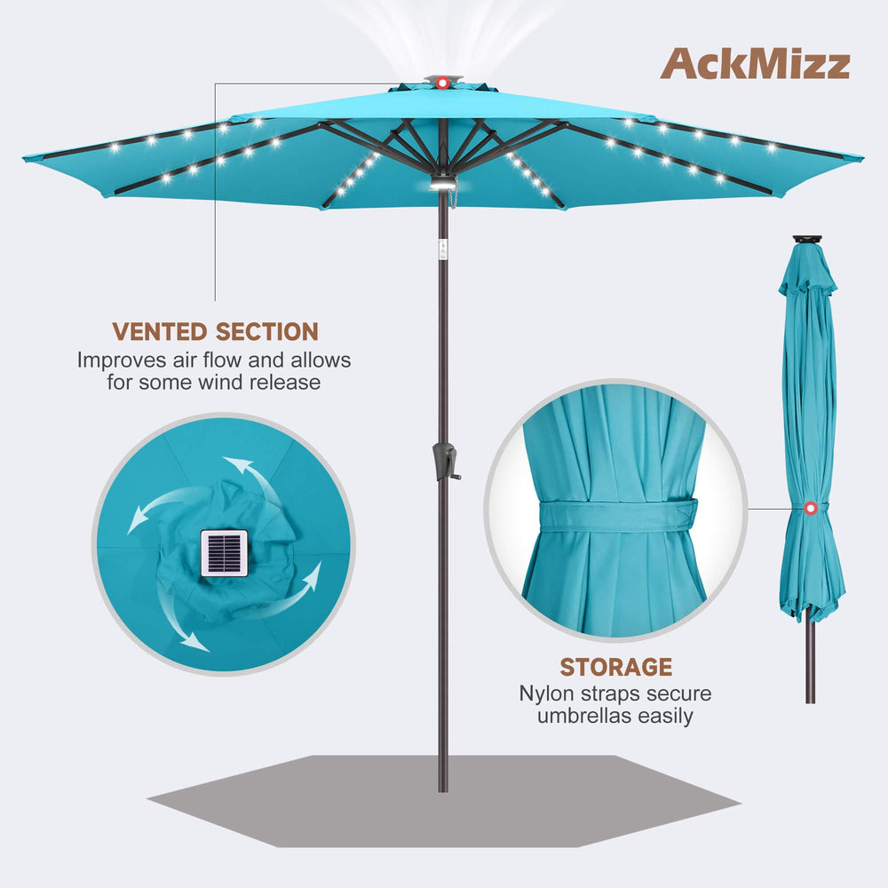AckMizz stainless steel frame and ribs close-up demonstrating durable support