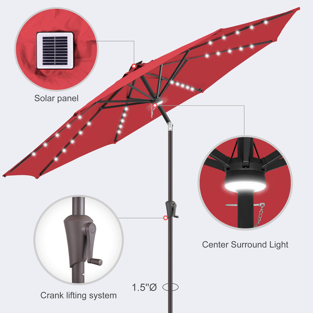 AckMizz center LED light ring detail providing warm ambient lighting