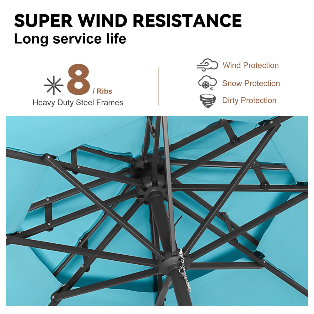 AckMizz ribs and stainless-steel frame highlighting sturdy support benefit