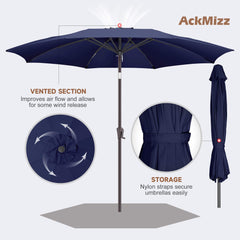 AckMizz tilt button mechanism illustrating adjustable shade angle benefit