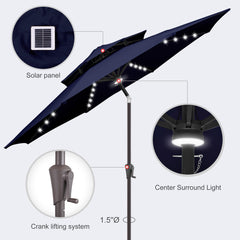 AckMizz illuminated wrap-around LED center light creating warm ambiance