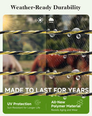 Aclastool polywire installed on fence posts in pasture showing clear containment benefit