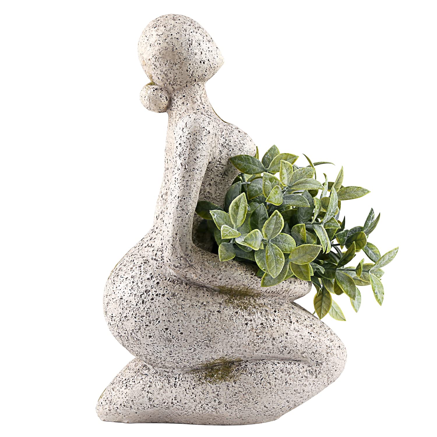 Aclema face planter with succulents in use creating living hair decorative benefit