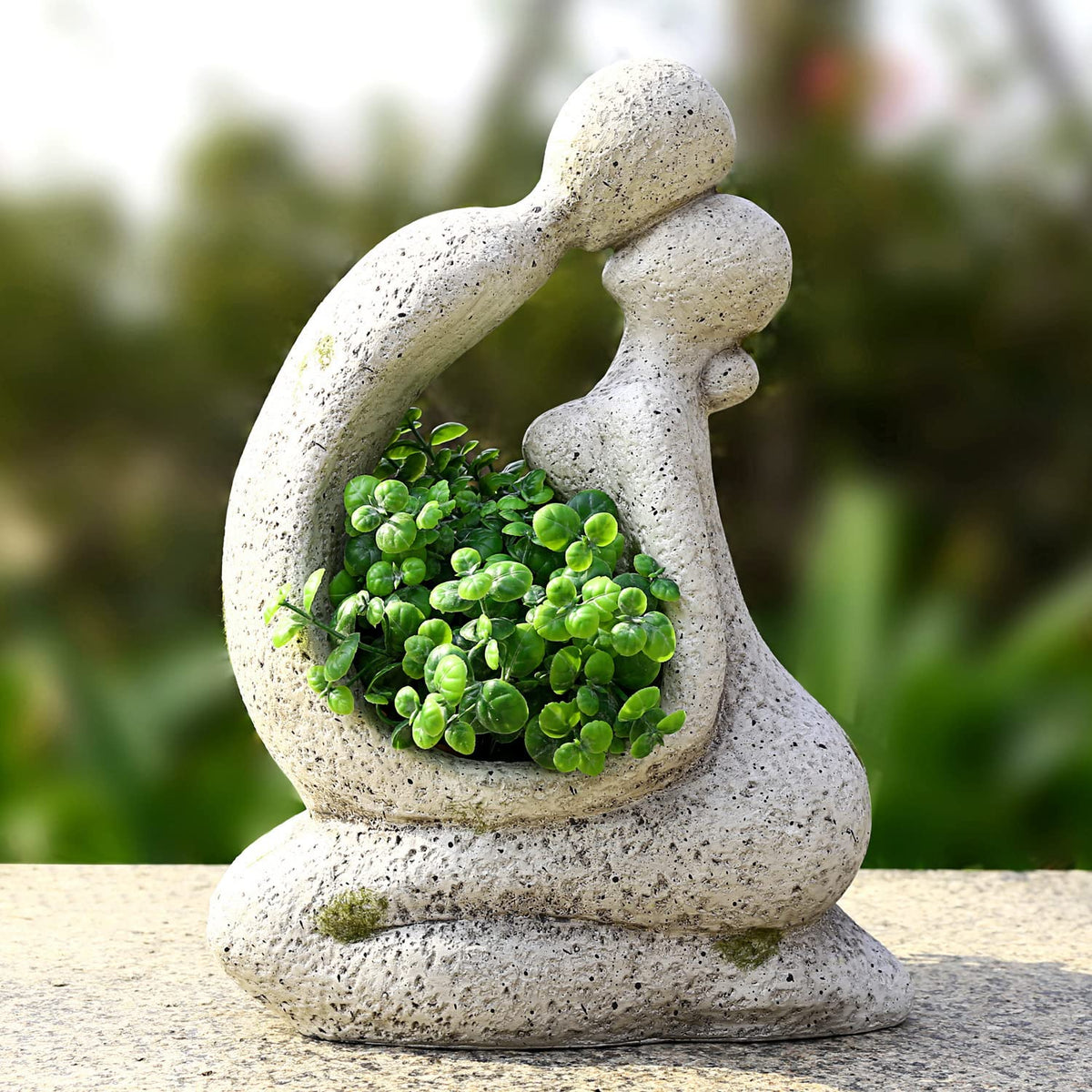 Aclema face planter front view showing sculptural decor and instant style