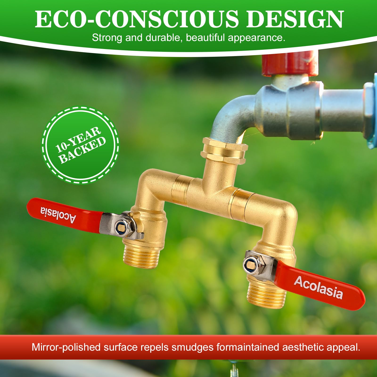 Acolasia rotatable valve angle detail enabling flexible hose positioning