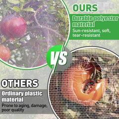 Acostop netting covering potted citrus tree protecting fruit from birds