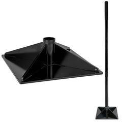 Acostop tamper front view showing durable plate and shaft, built for reliable compaction
