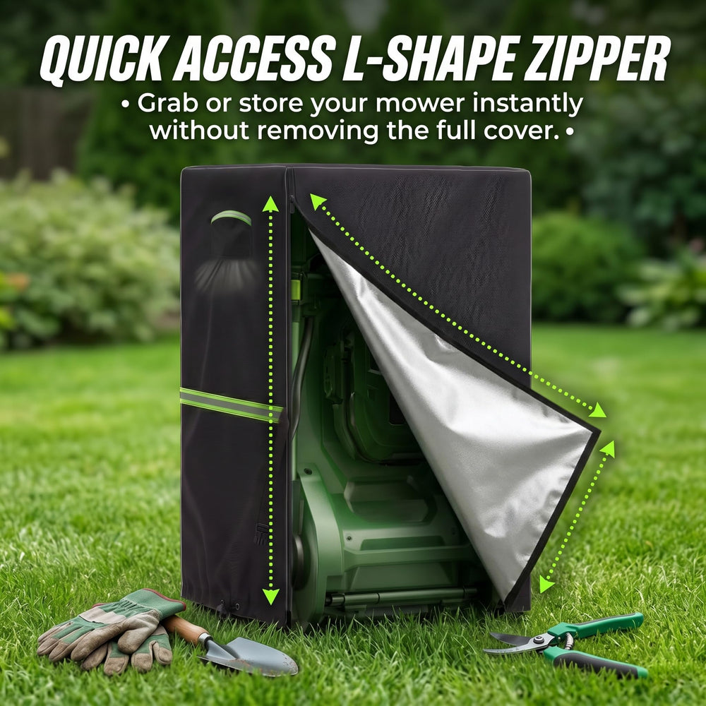Acreater bottom drawstring and center strap securing cover in wind