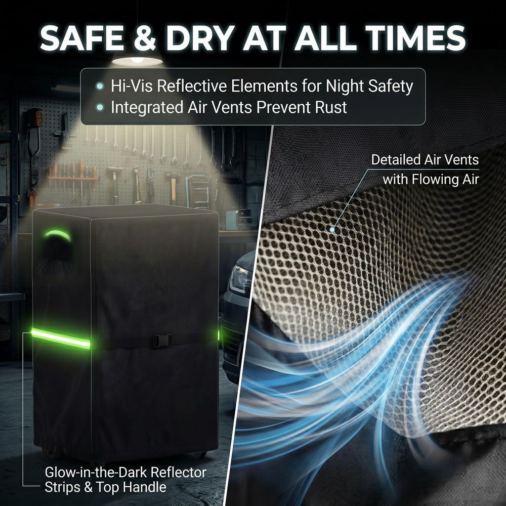 Acreater reflective strips and handle for safer handling